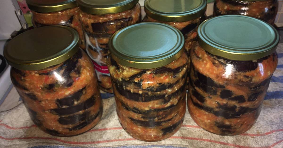 Салат десятка - приготовление из баклажан на зиму пошагово с фото