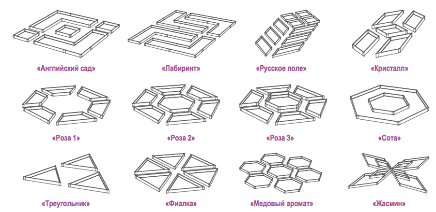 Декоративные грядки схема