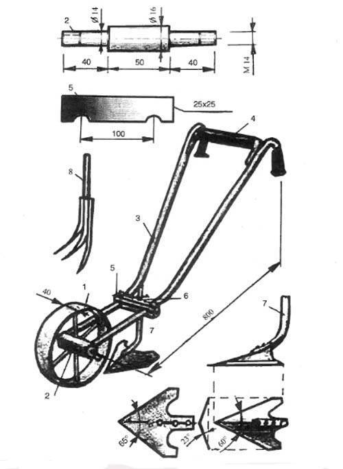 Окучник ручной для картофеля своими руками чертежи как сделать