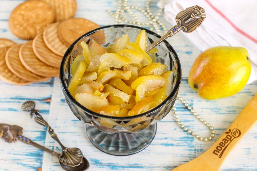 Варенье из груш на зиму дольками прозрачное янтарное: простой рецепт пятиминутка - как варить густое грушевое варенье