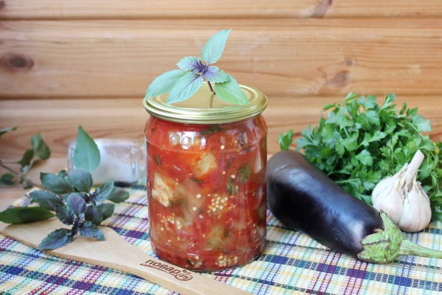 Баклажаны с помидорами на зиму: лучшие рецепты приготовления простых заготовок