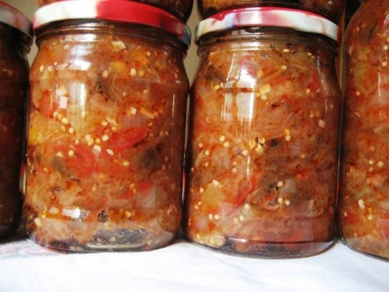 Салат «десяточка» на зиму с баклажанами – 5 рецептов