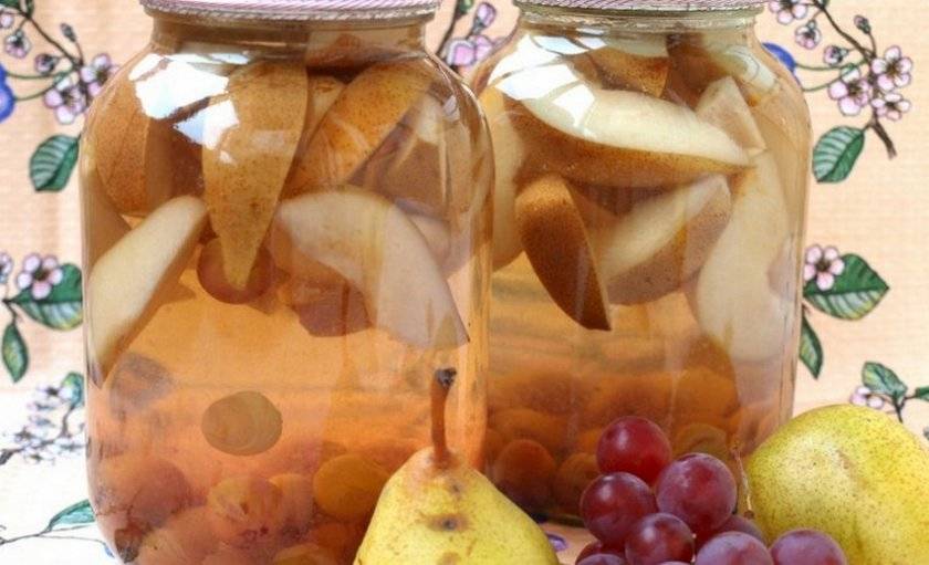 Рецепт приготовления вкусного компота из груш на зиму