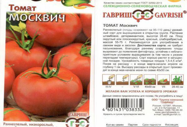 Описание сорта томата Москвич, его характеристика и урожайность