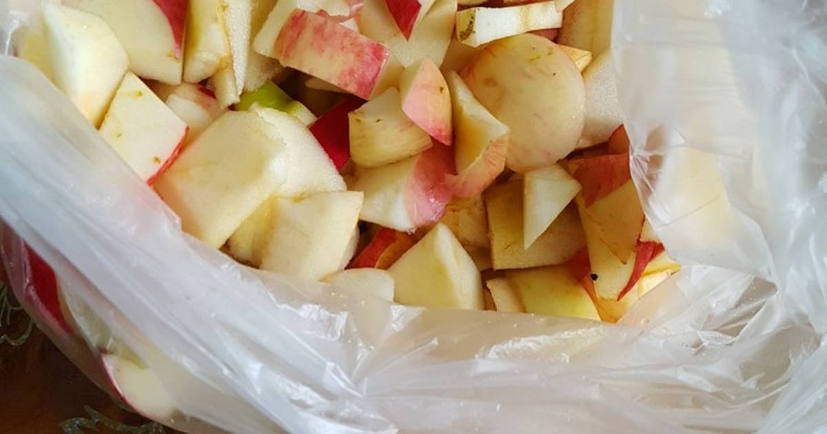 Как заморозить яблоки в морозилке