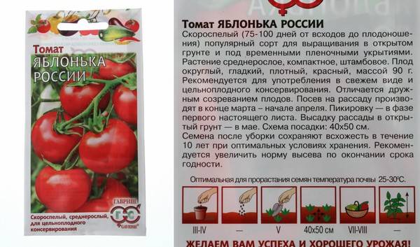 ✅ яблонька россии: описание сорта томата, характеристики помидоров, посев