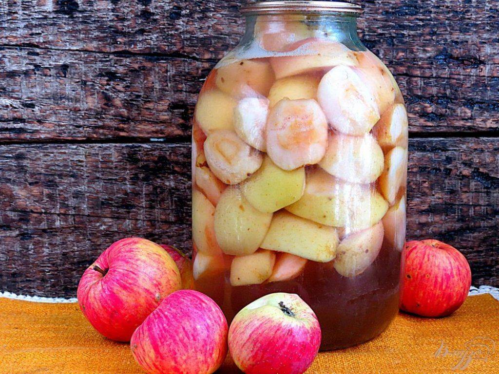Компот из яблок на зиму на 3 литровую банку без стерилизации — 7 простых рецептов