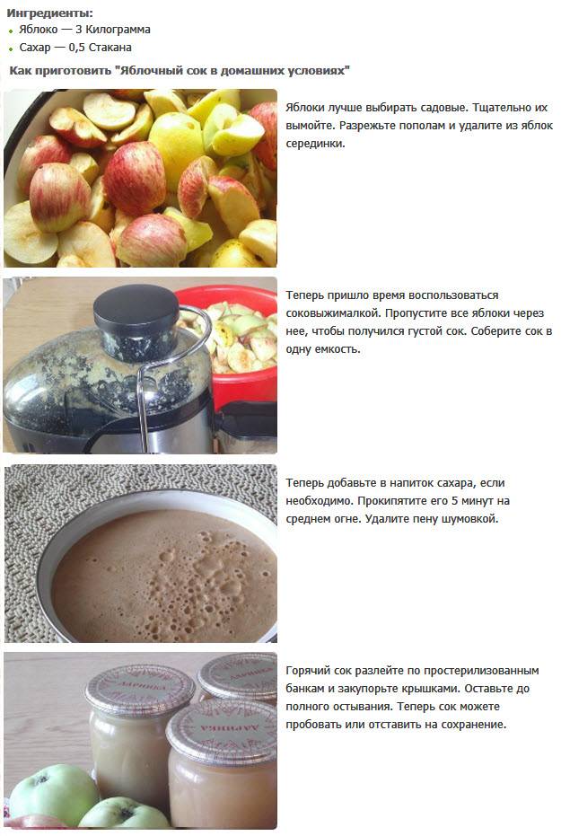 Яблочный сок на зиму через соковыжималку: рецепты с фото, видео