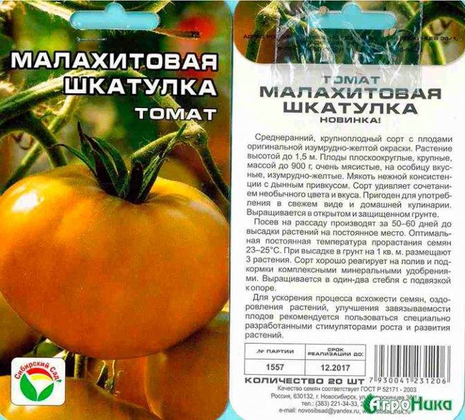 Описание томата Сибирский малахит, нюансы выращивания и отзывы