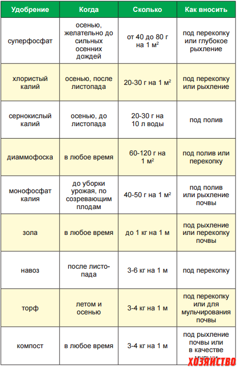 Подкормка яблонь весной минеральными удобрениями схема